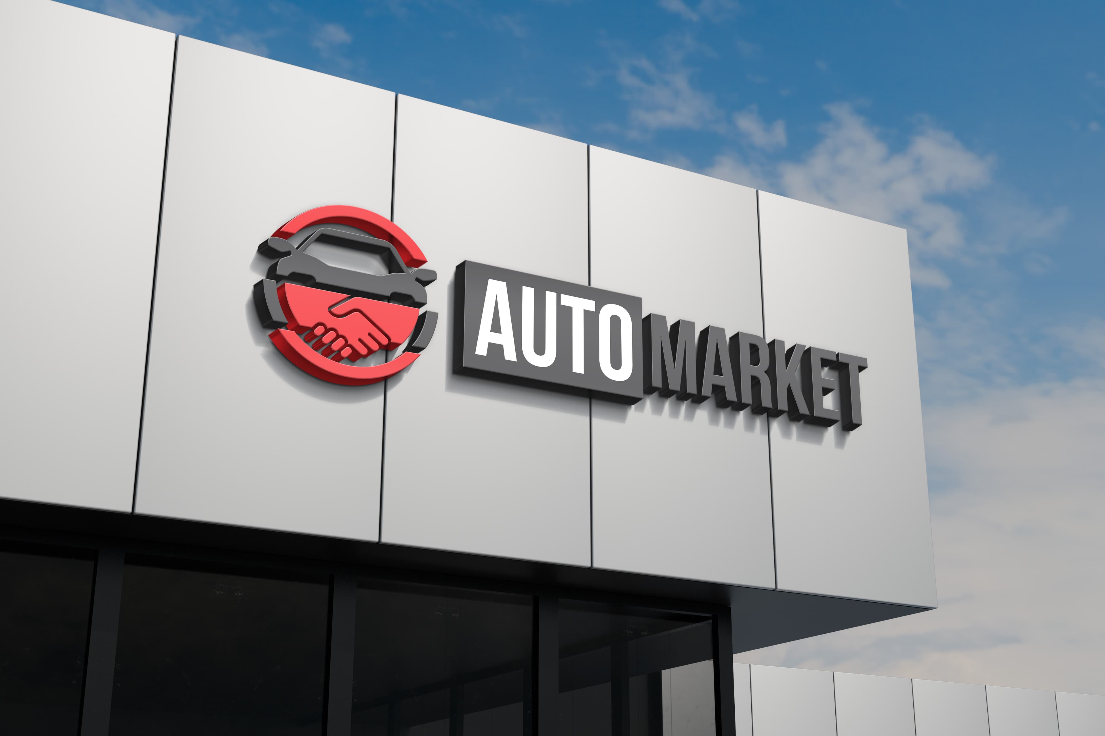 El rótulo de AUTOMARKET en el local de Durango
